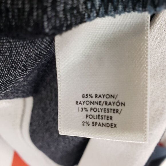 Ann Taylor Womens XL Striped Short Sleeve Top With Multicolor Pattern Rayon - Picture 6 of 6